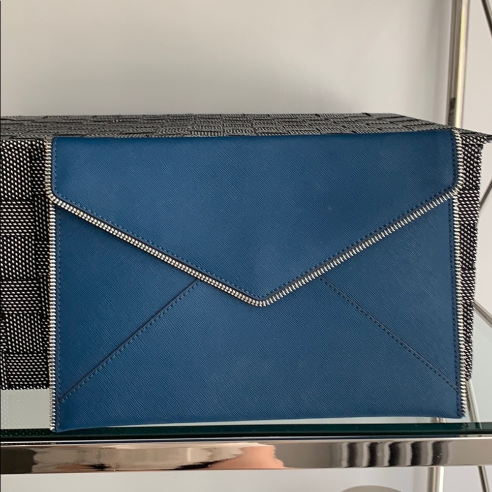 *SOLD* REBECCA MINKOFF LEO BLUE ENVELOPE CLUTCH